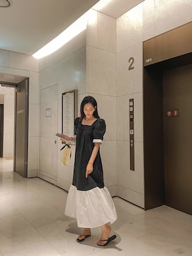 「配色」｜「アイテム（その他）」を使った、maybinsさん（レディース・163cm）の春コーディネート