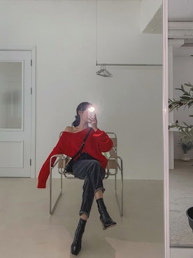 「red」｜「アイテム（ブーツ）」を使った、maybinsさん（レディース・163cm）の夏コーディネート