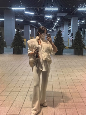 「pants」｜「アイテム（その他）」を使った、maybinsさん（レディース・163cm）の秋コーディネート