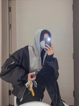 「アイテム（マウンテンパーカー）」を使った、maybinsさん（レディース・163cm）の秋コーディネート