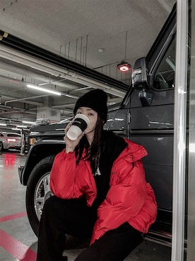 「red」｜「アイテム（その他）」を使った、maybinsさん（レディース・163cm）の秋コーディネート