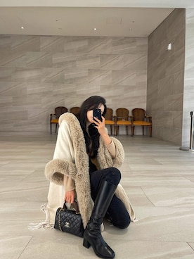 「fur」｜maybinsさん（レディース・163cm）の冬コーディネート