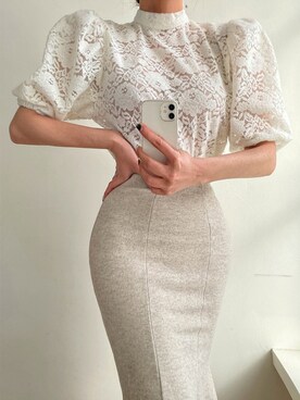 「midiskirt」｜maybinsさん（レディース・163cm）の秋コーディネート