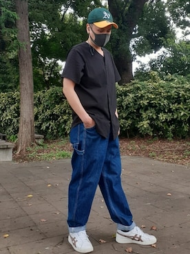 「ペインターパンツ」｜「アイテム（その他トップス）」を使った、masaogiさん（メンズ・177cm）の夏コーディネート