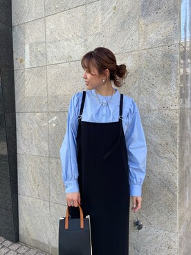 「crie conforto（クリーコンフォルト）のアイテム（オールインワン・サロペット）」を使った、Misaoさん（レディース・165cm）の冬コーディネート