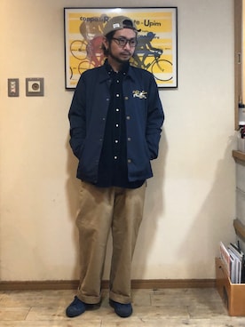 「DOEK（ドゥック）のアイテム」を使った、UNOさん（メンズ・170cm）の秋コーディネート