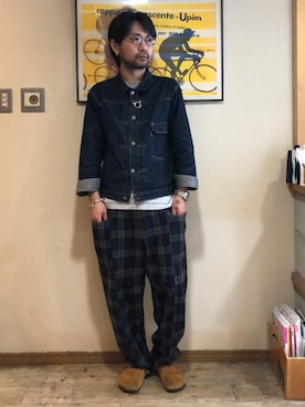「OLIVER PEOPLES」｜UNOさん（メンズ・170cm）の春コーディネート