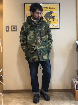 「OLIVER PEOPLES」｜UNOさん（メンズ・170cm）の冬コーディネート