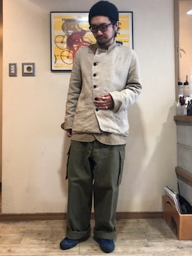 「DOEK（ドゥック）のアイテム」を使った、UNOさん（メンズ・170cm）の秋コーディネート
