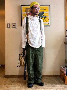 「NORIEI（ノリエイ）のアイテム」を使った、UNOさん（メンズ・170cm）の秋コーディネート