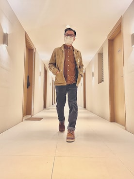 「visvim grizzly」｜polozaiさん（メンズ・164cm）の冬コーディネート