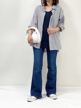 「Mayree（メイリー）のアイテム（パンツ）」を使った、ME...さん（レディース・156cm）の秋コーディネート