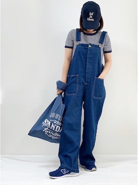 「apres jour mignon（アプレジュールミニョン）のアイテム（帽子）」を使った、ME...さん（レディース・156cm）の夏コーディネート