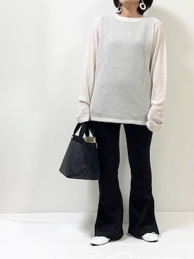 「シースルー」｜「アイテム（バレエシューズ）」を使った、ME...さん（レディース・156cm）の春コーディネート
