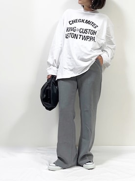 「FRAMeWORK（フレームワーク）のアイテム（スラックス）」を使った、ME...さん（レディース・156cm）の秋コーディネート