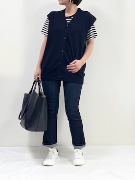 「TORY BURCH（トリーバーチ）のアイテム（パンツ）」を使った、ME...さん（レディース・156cm）の夏コーディネート
