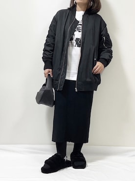 「Simplicite（サンプリシテ）のアイテム（ブルゾン）」を使った、ME...さん（レディース・156cm）の秋コーディネート