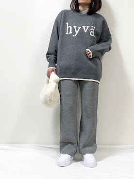 「reca（レカ）のアイテム（パンツ）」を使った、ME...さん（レディース・156cm）の冬コーディネート
