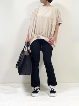 「＆HALF（アンドハーフ）のアイテム」を使った、ME...さん（レディース・156cm）の夏コーディネート