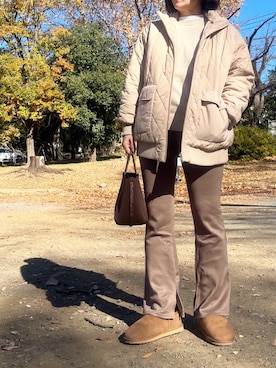 「coca（coca）（コカ）のアイテム（ジャケット/アウター）」を使った、ME...さん（レディース・156cm）の冬コーディネート