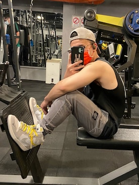「Jordan」｜「アイテム（ジャージ）」を使った、凱Kaiさん（メンズ・156cm）の秋コーディネート