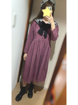 「HEIHEI（ヘイヘイ）のアイテム（ハンチング/ベレー帽）」を使った、ねねさん（レディース・165cm）の秋コーディネート