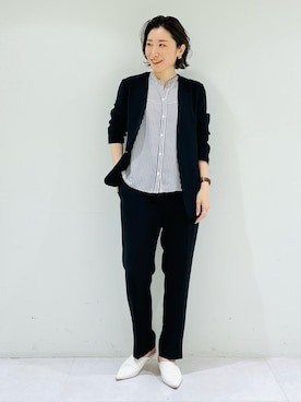 「カラー×コーデ」｜「アイテム（スーツジャケット）」を使った、kotakiさん（レディース・158cm）の春コーディネート