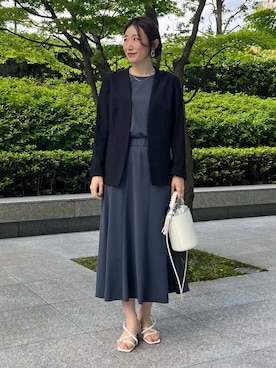 「結婚式」｜「アイテム（スーツジャケット）」を使った、kotakiさん（レディース・158cm）の夏コーディネート