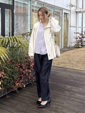 「INDIVI（インディヴィ）のアイテム（ブルゾン）」を使った、kotakiさん（レディース・158cm）の冬コーディネート