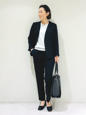 「カラー×コーデ」｜「アイテム（スーツジャケット）」を使った、kotakiさん（レディース・158cm）の春コーディネート