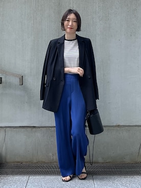 「いまどきジャケット写真」｜「アイテム（スーツジャケット）」を使った、kotakiさん（レディース・158cm）の春コーディネート