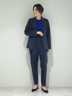 「アイテム（スーツジャケット）」を使った、kotakiさん（レディース・158cm）の秋コーディネート