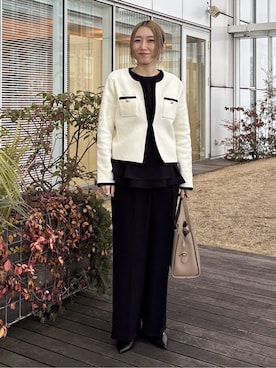 「HusHusH（ハッシュアッシュ）のアイテム（パンツ）」を使った、kotakiさん（レディース・158cm）の冬コーディネート