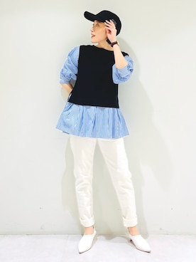 「レイヤード風」｜「アイテム（その他）」を使った、kotakiさん（レディース・158cm）の冬コーディネート