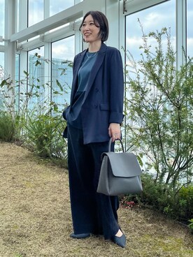 「いまどきジャケット写真」｜「アイテム（スーツジャケット）」を使った、kotakiさん（レディース・158cm）の春コーディネート