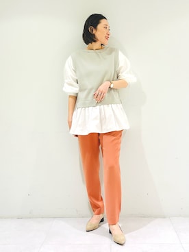 「レイヤード風」｜「アイテム（その他）」を使った、kotakiさん（レディース・158cm）の冬コーディネート