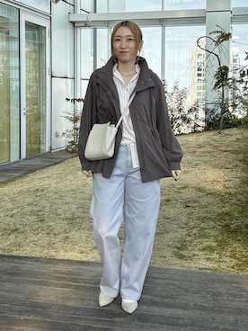 「INDIVI（インディヴィ）のアイテム（ブルゾン）」を使った、kotakiさん（レディース・158cm）の冬コーディネート