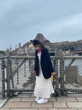 「キャミワンピ」｜「アイテム（ジャケット/アウター）」を使った、sakiさん（レディース・157cm）の春コーディネート
