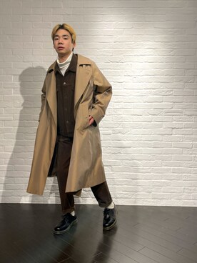 「LENO（リノ）のアイテム（ジャケット/アウター）」を使った、men'sFUDGEofficialさん（メンズ・173cm）の冬コーディネート