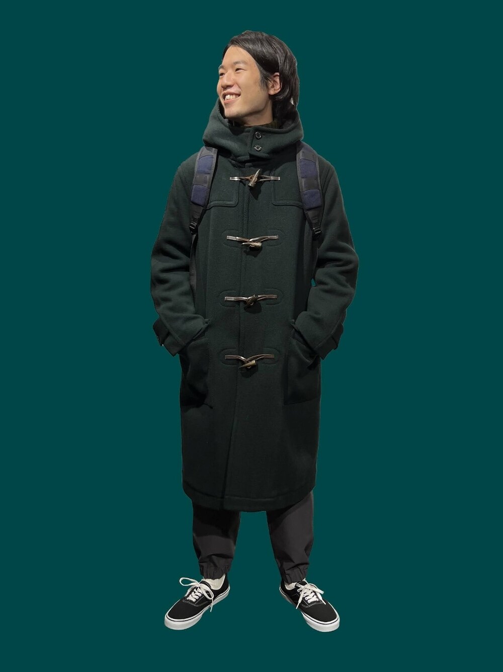 【Traditional Weatherwear】ダッフルコート　ヘリンボーン g222apfco9003-m1.jpg