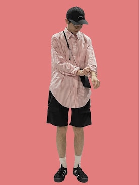 「KANGOL（カンゴール）のアイテム（キャップ）」を使った、men'sFUDGEofficialさん（メンズ・173cm）の夏コーディネート