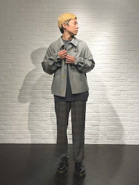 「Blanc YM（ブランワイエム）のアイテム」を使った、men'sFUDGEofficialさん（メンズ・173cm）の冬コーディネート