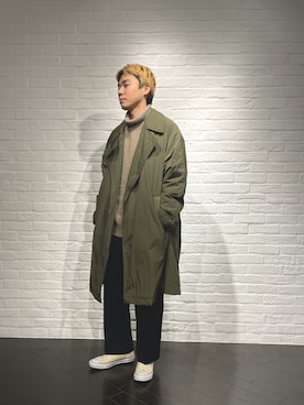 「stein（シュタイン）のアイテム（ニット/セーター）」を使った、men'sFUDGEofficialさん（メンズ・173cm）の冬コーディネート