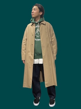 「LENO（リノ）のアイテム」を使った、men'sFUDGEofficialさん（メンズ・173cm）の冬コーディネート