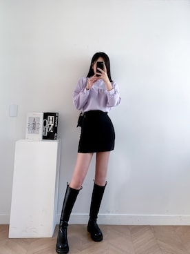 「ブラウスコーデ」｜POPCORNさん（レディース・155cm）の冬コーディネート