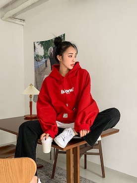 「韓国スタイル」｜POPCORNさん（レディース・155cm）の冬コーディネート