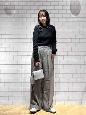 メランジツイルワイドパンツ 242732を使った人気ファッション