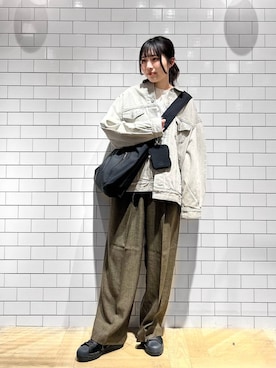 「LOWRYS FARM（ローリーズファーム）のLFポーチツキショルダー 284037（ショルダーバッグ）」を使った、mikuさん（レディース・163cm）の冬コーディネート