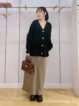 「アイテム（ボストンバッグ）」を使った、mikuさん（レディース・163cm・20代）の秋コーディネート
