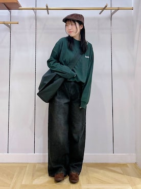 「アイテム（ハンチング/ベレー帽）」を使った、mikuさん（レディース・163cm・20代）の秋コーディネート